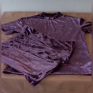 Shein shorts set medium velvety lounging soft